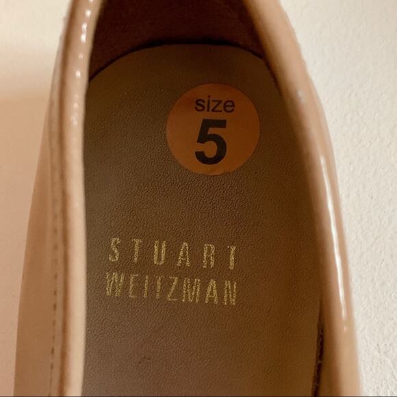 Stuart Weitzman Loafers Flats Shoes Camel Patent Leather Geek Loafers Size 5 - Picture 8 of 15